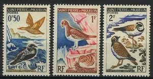 San Pedro y Miquelón 1963, aves, pájaros acuáticos, patos, 3v MNH - Imagen 1 de 1