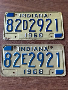 1968 Illinois License Plate Pair Automobilia - Picture 1 of 2