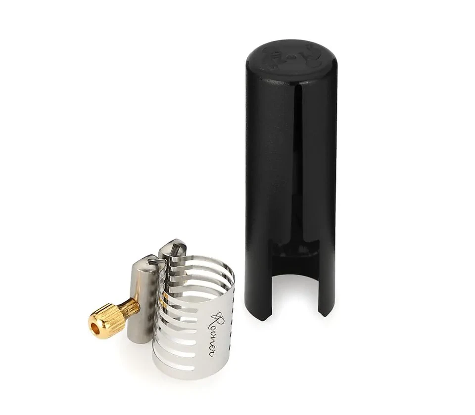 Ligadura de metal Rovner platino para saxo alto de goma dura / tenor delgado - P-1RL Foto 1 de 1