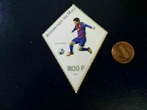 Lionel Messi Argentine Footballer FC Barcelona 2015 Soccer Republique Mali Stamp - Picture 1 of 1
