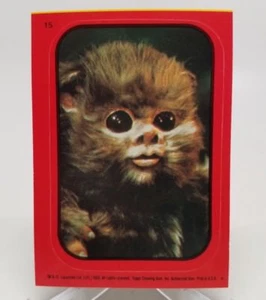 1983 Star Wars ROTJ Sticker Baby Ewok #15 Red Border NM - Picture 1 of 2