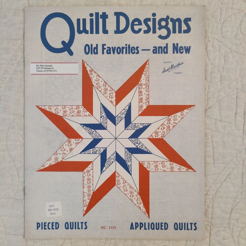 Raro diseño de edredón vintage de tía Martha de los años 50 favoritos antiguo y nuevo no. 3175 Foto 1 de 4