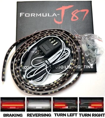 LED Strip 5ft Red 2 Row Tailgate Light F Truck Turn Signal Van Brake Stop Backup - Image 1 of 4