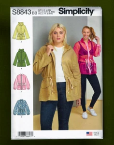 Anorak Jacket Sewing Pattern-Large Pockets!-NEW (Sizes L-XXL) Simplicity 8843 - Picture 1 of 6