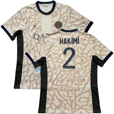 Cuarta camiseta 2023/24 PSG #2 Hakimi mediana Jordan Paris Saint-Germain cuarta equipación Foto 1 de 4