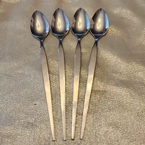 SET OF (4) ONEIDA COMMUNITY BETTY CROCKER 7 1/4" SATINIQUE ICED TEA SPOONS - Picture 1 of 1