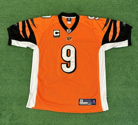 Carson Palmer Sewn Logos Cincinnati Bengals Jersey Orange Reebok Men's 50 (XL) Cover