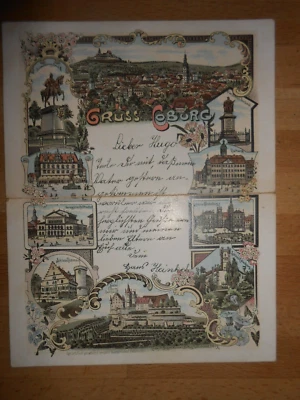 Doppel Litho Coburg b Niederfüllbach Ahorn Ebersdorf Weitramsdorf - Bild 1 von 2