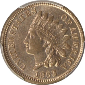1863 MS64 Indian Cent, PCGS 46315020 - Picture 1 of 4
