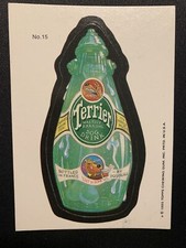 1985 Topps Wacky Packages Terrier Sticker Card Water 15 Dog Drink Perrier Parody