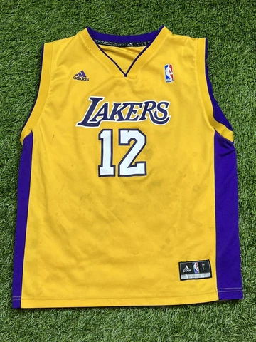 Adidas Los Angeles Lakers Dwight Howard NBA Jersey Youth Kids L Distressed Cover