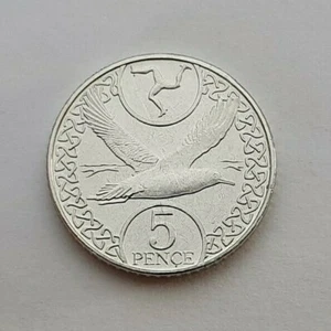 2017 Isle of Man Manx Shearwater 5p Münze - unzirkuliert  - Bild 1 von 2