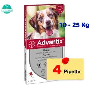 Bayer ADVANTIX 4 Pipette per CANI da 10 a 25 Kg - Antiparassitario Spot on - Foto 1 di 2