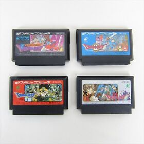 FAMICOM Lot of 4 DRAGON QUEST 1 2 3 4 SET Nintendo FC Japan Cartridge fc