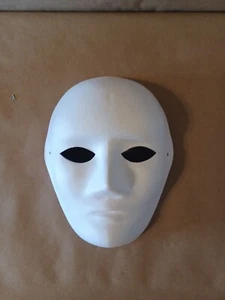 All White Cardboard Masks. - Picture 1 of 4