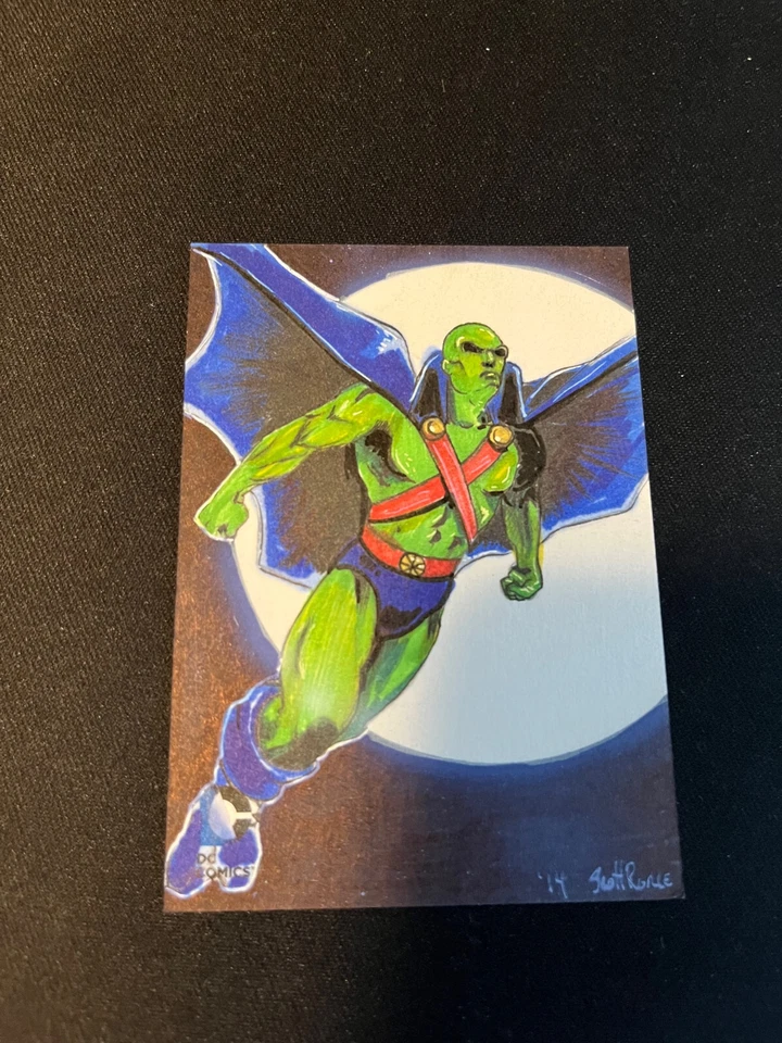 J'onn J'onzz 2014 Cryptozoic DC Comics Epic Battle Sketch Card Scott Rorie 1/1 - Image 1 of 2