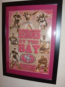 49ERS "HEROES BY THE BAY" 6 HOF'ERS SIGNED PRINT IN FRAME NUMBER 257 (L@@K!) - Picture 1 of 1
