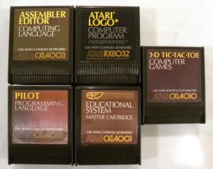 ATARI Assembler Logo Pilot Educational Master Programming 3D Tic Cartridge 800 - Picture 1 of 9