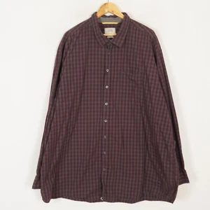 CAMEL ACTIVE Men's Shirt Size XXXXXL (5XL) Regular Fit Red Cotton Check Spread - Picture 1 of 9