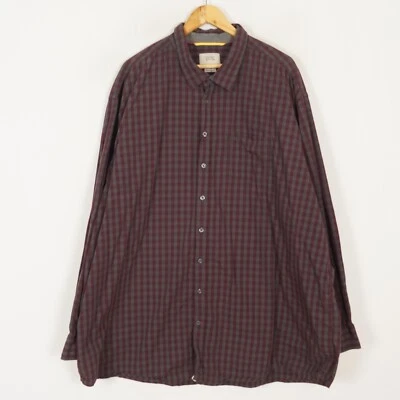 CAMEL ACTIVE Men's Shirt Size XXXXXL (5XL) Regular Fit Red Cotton Check Spread - Image 1 of 4