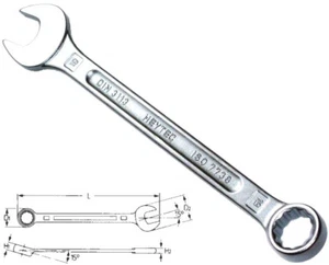 Heytec Ringmaulschlüssel, Maulschlüssel-Ringschlüssel DIN 3113 Größen 6 - 41 mm