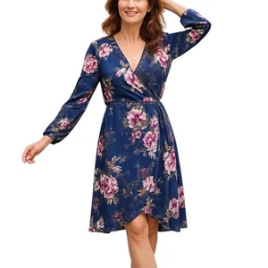 Maurices Womens Dress Small Floral Long Sleeve Boho Garden Party Cocktail Party  - Picture 1 of 13