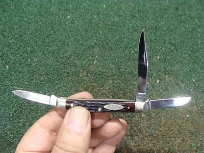 CASE XX  -  6333 - RED BONE - STOCKMAN - KNIFE  -  OLD VINTAGE - GOOD SHAPE - Image 1 of 4