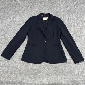 Banana Republic Blazer Womens 8 Navy Blue Polka Dot One Button Office Jacket - Picture 1 of 21
