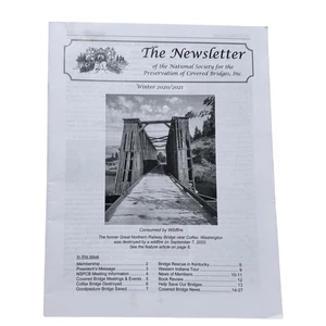 The Newsletter National Society for Preservation of Covered Bridges Winter 20/21 - Imagen 1 de 2