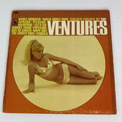 Ventures - Golden Greats by The Ventures Vtg LP Surf Music Album Gatefold Foto 1 de 4