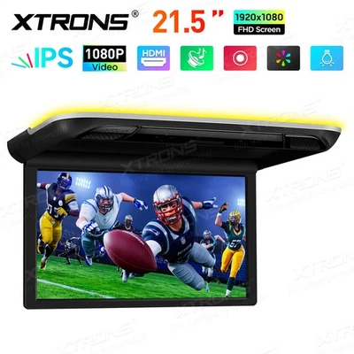 Car TV 21.5" Flip Down 1080P Full HD IPS Monitor for Coach Bus Kitchen HDMI MP5 - Image 1 of 4