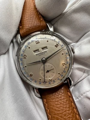 reloj vintage wittnauer triple fecha para hombre Foto 1 de 4