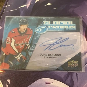 17.18 UD Ice John Carlson Auto Glacial Graphs Capitals 2017 - Picture 1 of 2