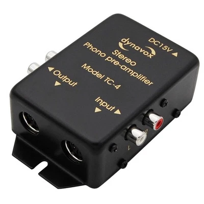 Dynavox TC-4 Phonovorverstärker Schwarz, Cinch + 5-Pol DIN, Phono Vorverstärker - Bild 1 von 4