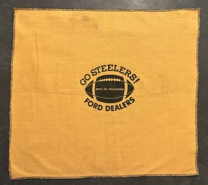 Vintage 70er Pittsburg Steelers NFL Pre Terrible Handtuch GO STEELERS! Ford Händler - Bild 1 von 3