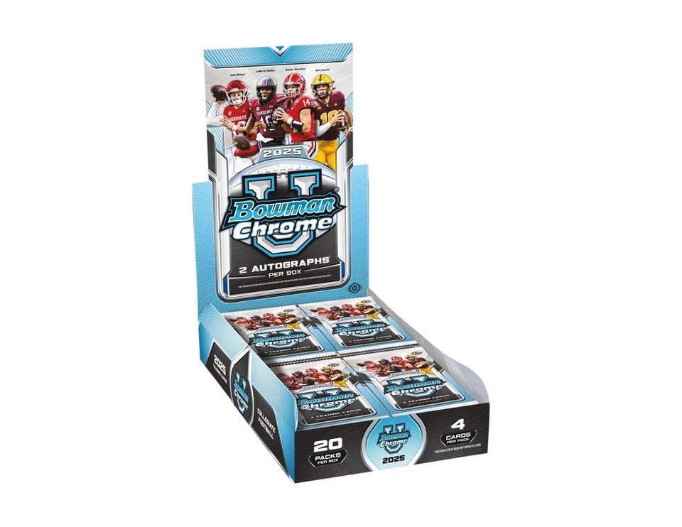 2025 Bowman Chrome University Football Hobby Box - Image 1 of 1