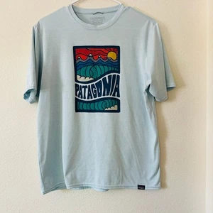 Patagonia Mens Capilene Cool Daily 50 UPF Shirt Size S Graphic Hike Outdoors - Picture 1 of 7