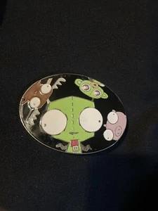 Invader Zim Belt Buckle Gir Nickelodeon 2010 Viacom Y2K Vintage ALIEN Hot Topic - Picture 1 of 2