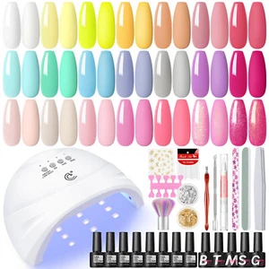 Nagelgel-Set mit 36W UV-Lampe 20 Farben Gel-Nagellack-Set Maniküre Starter Nagel - Bild 1 von 11