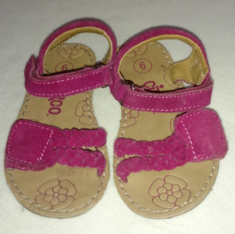 Niñas Niños Pequeños Rosa Gamuza Circo Sandalias Zapatos Talla 6 ¡En muy buen estado! Foto 1 de 1