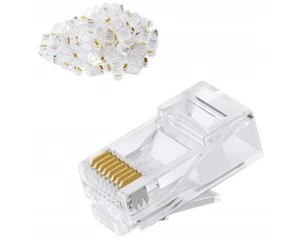 50x RJ45 Plug Connector for UTP 8P8C Cat5 Cat5e Network Cable ADSL NBN RJ-45 - Picture 1 of 4