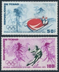 Chad C110-C111,MNH.Michel 486-487. Olympics Sapporo-1972:Bobsledding,Slalom. - Picture 1 of 1