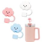 1PCS Cute Straws Cap Straw Sleeve Drinking Straw Silicone Cover Reusable Lid _cn