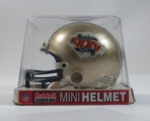 NFL SUPER BOWL XXXV 35 Riddell Football Gold Mini Helmet NFL Ravens vs GIANTS