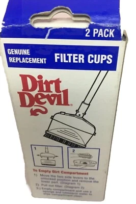 2 Dirt Devil Replacement Filter Cups Dirt Devil Cordless Broom Vac New - Image 1 of 4