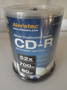 Aleratec 100x CD-R BLANK RECORDABLE DISCS CDs MEDIA BLANK DISKS 52X SPEED - Picture 1 of 3