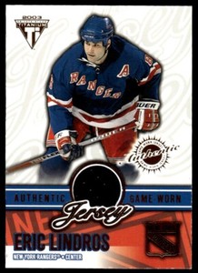 2002-03 Pacific Private Stock Titanium Jerseys Eric Lindros 017/583 New York