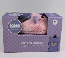 Totes Toasties Kids Slippers Sz Med 13-1 Indoor/Outdoor Sole Thistle Ombre Bear