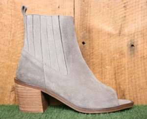 SIXTYSEVEN 'Annika' Gris Piedra Gamuza Punta Abierta Tacón Botines EUR 37 ≈ US 6.5 - Imagen 1 de 10
