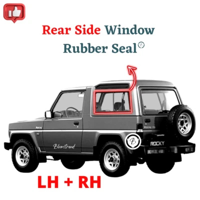 Daihatsu Taft Rocky Rugger Fourtrak F75 F78 ventana lateral trasera vidrio sello de goma Foto 1 de 4